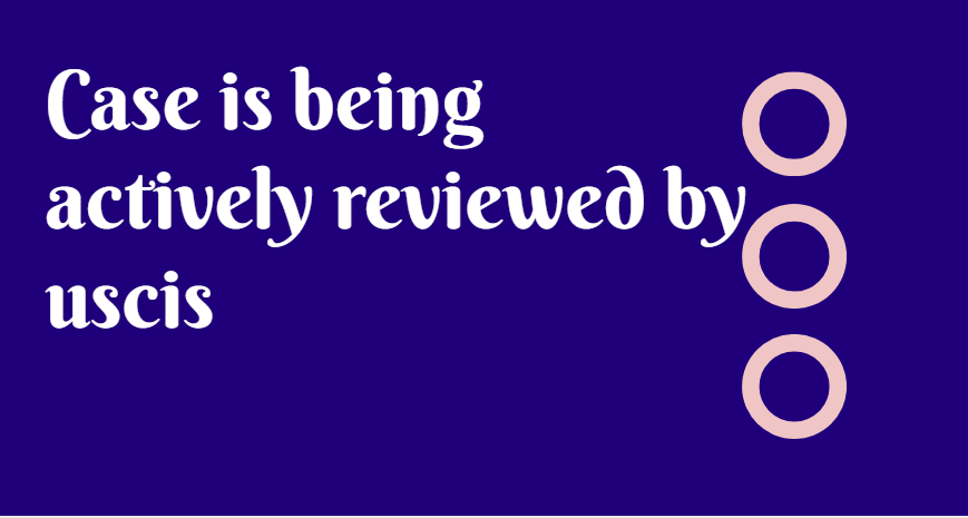 Case is being actively reviewed by uscis