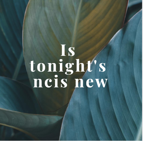 Is tonight's ncis new