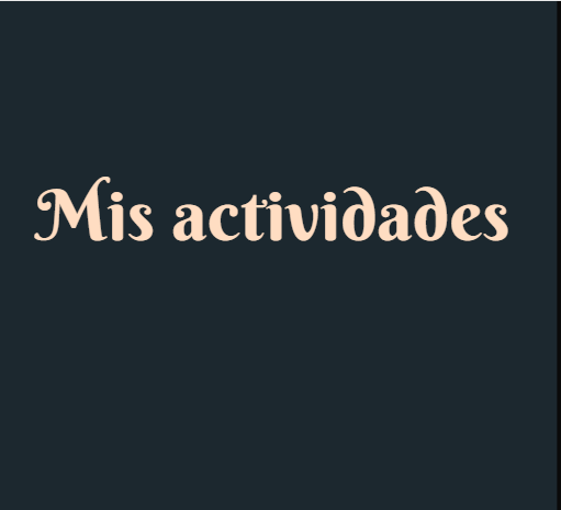 Mis actividades