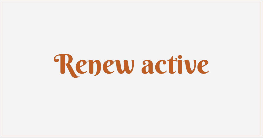 Renew active