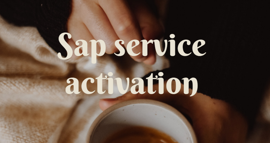 Sap service activation
