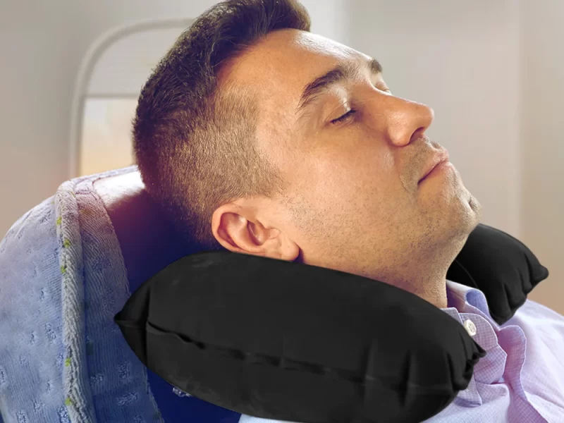 Herbed inflatable travel pillow