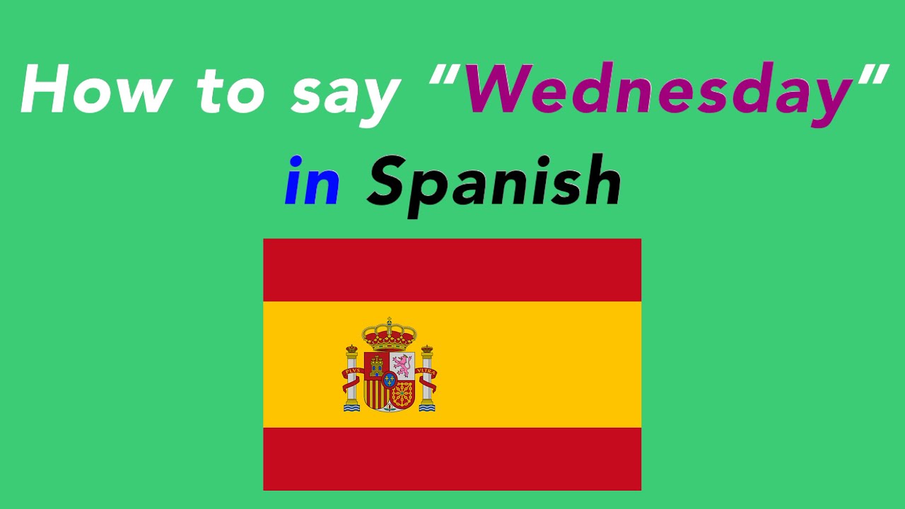 How to say Wednesday in Spanish